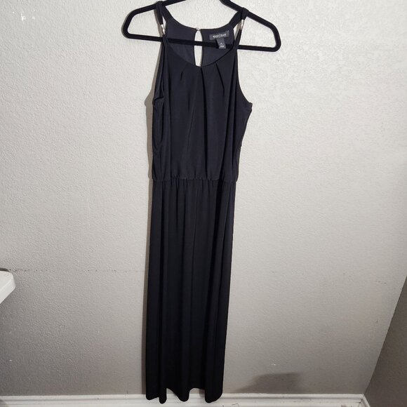 White House Black Market Dress Womens Small Black Sleeveless Maxi Dress Keyhole - Picture 1 of 13